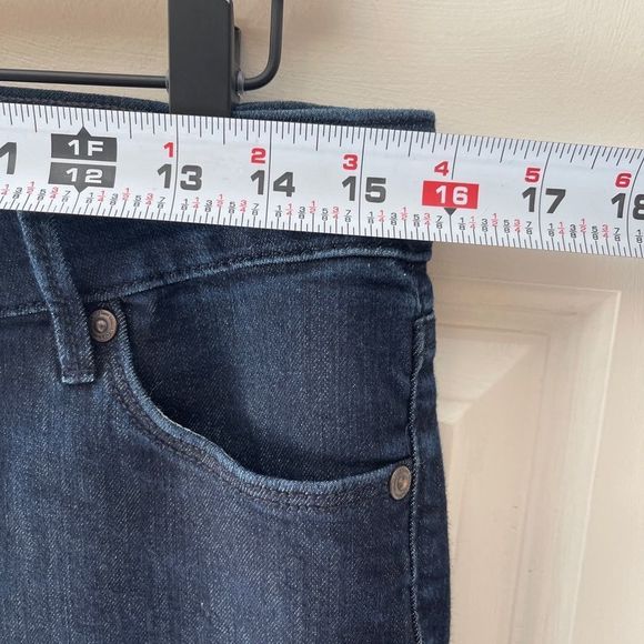 Ann Taylor LOFT Modern Crop Jeans Dark Blue Wash Denim Pants Women Waist Size 31 - Picture 4 of 12